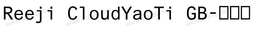 Reeji CloudYaoTi GB字体转换
